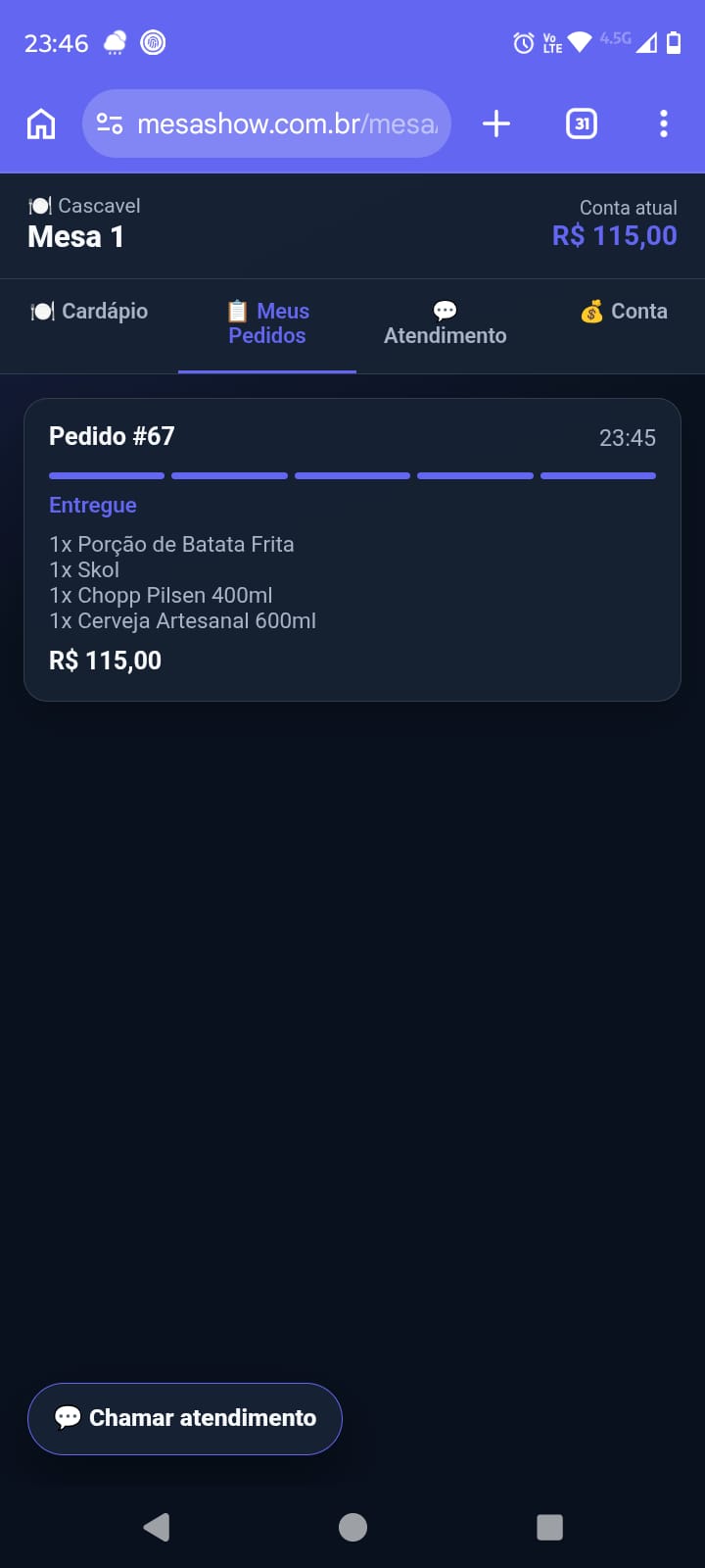 Pedido entregue