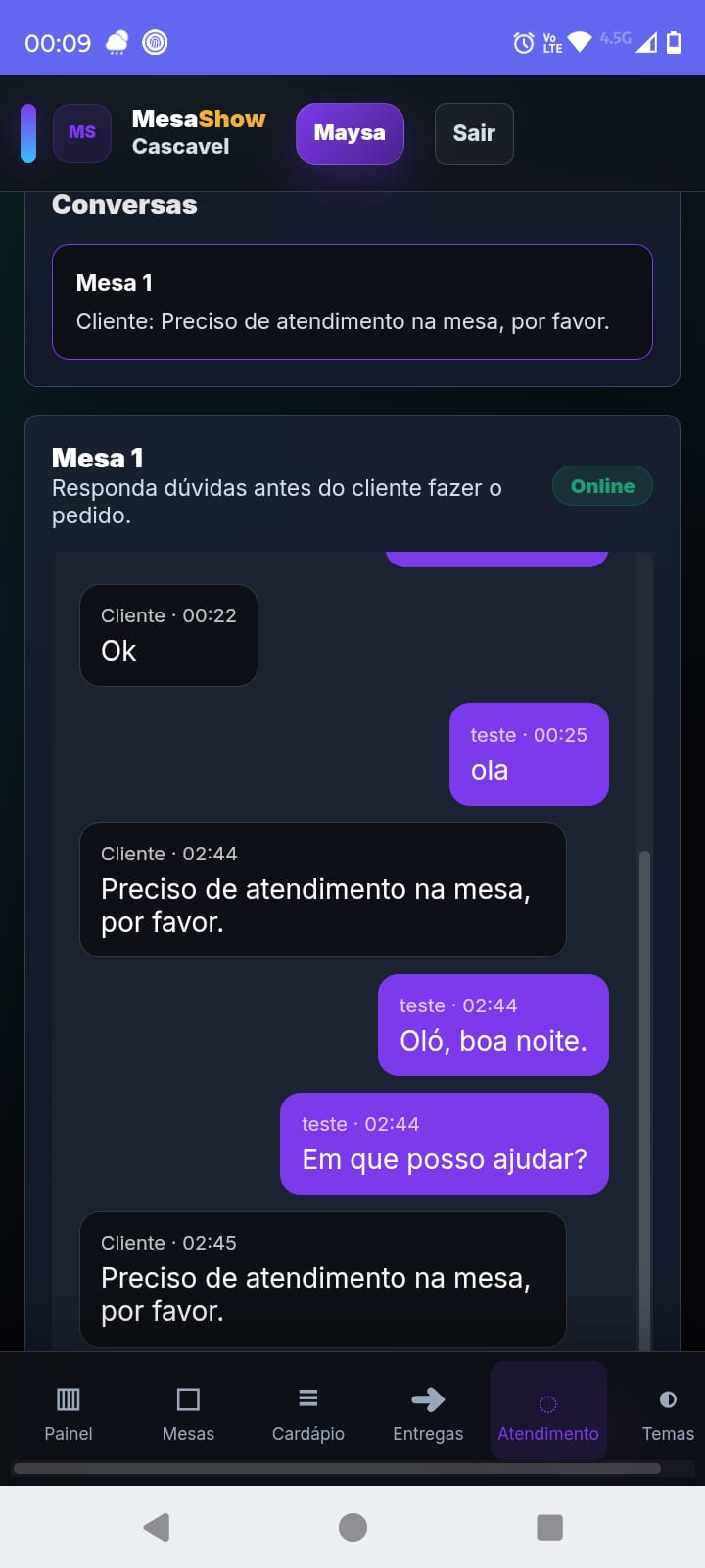 Chat de atendimento